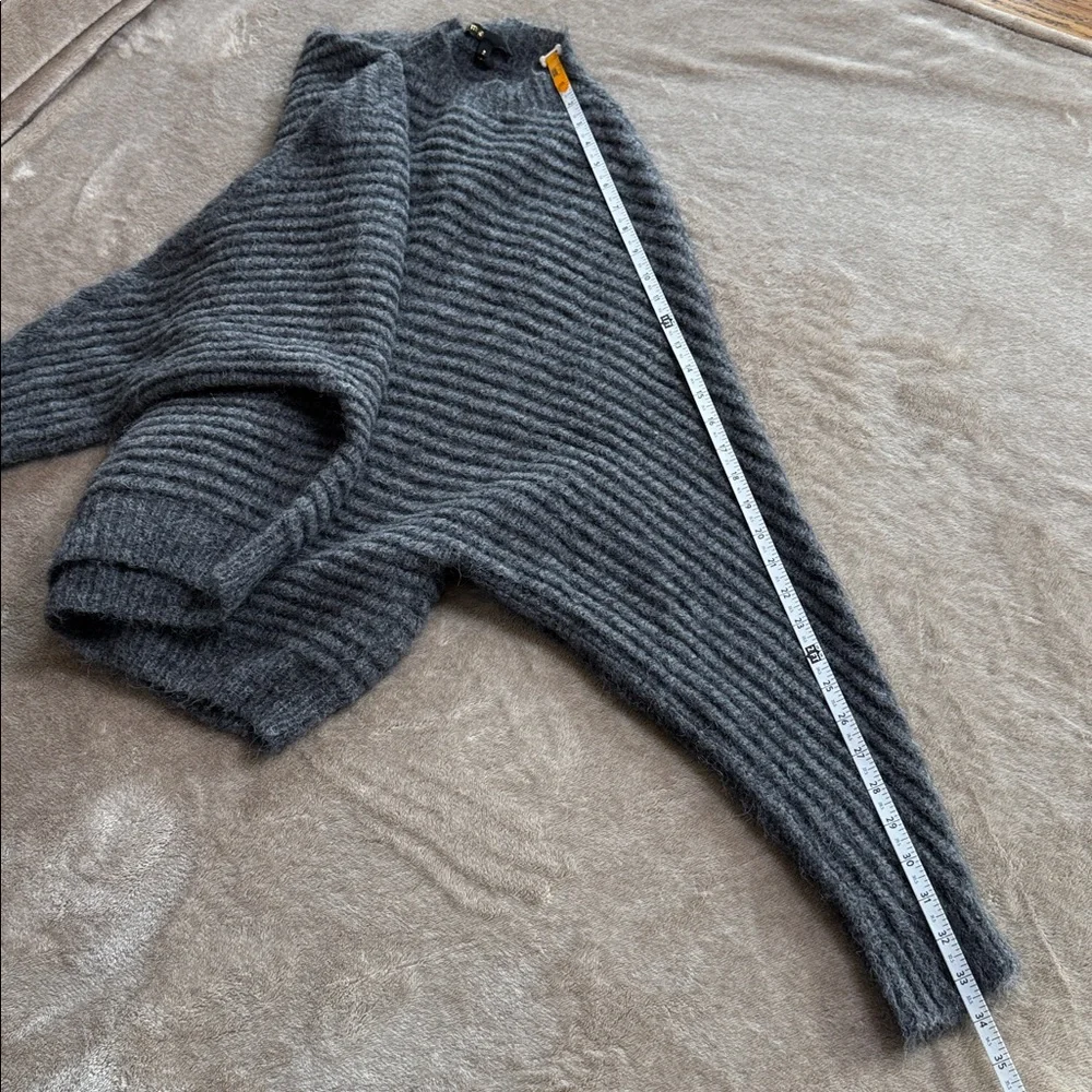 Maje Mousse Gris Sweater Mohair Alpaca Made in Italy Grey Oversized 2